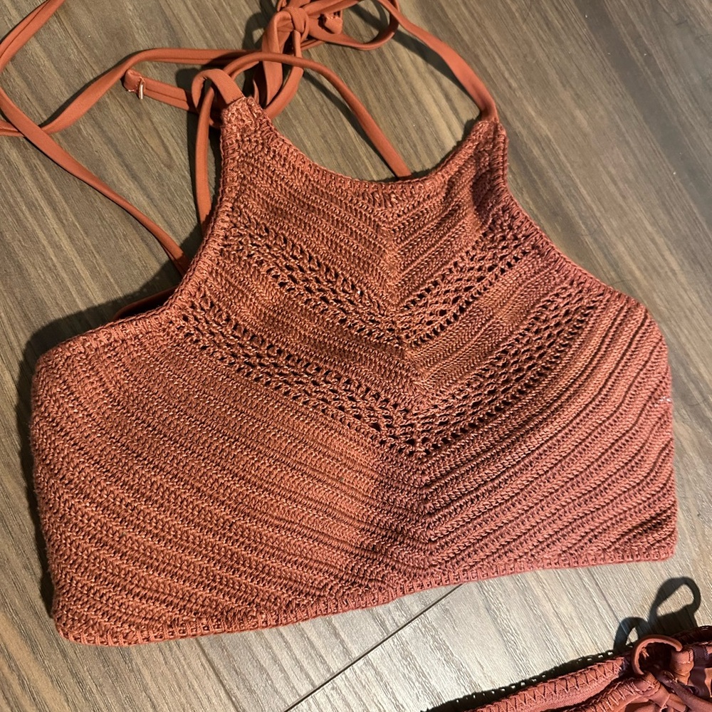 Rust Crochet Bikini Set - Picture 2 of 6